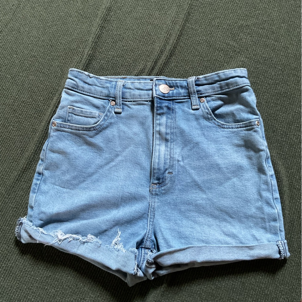 Lee Blue Jean Shorts Distressed Cut-Off Style
